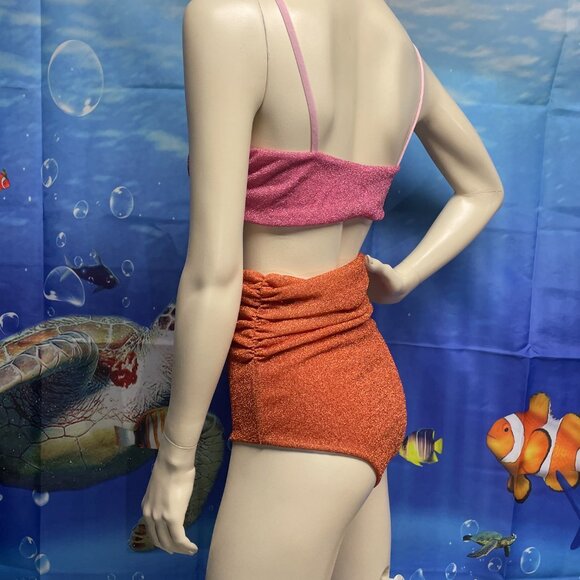 CHIO Di Stefania D 2PC METALLIC KNIT SWIMSUIT - Picture 3 of 6